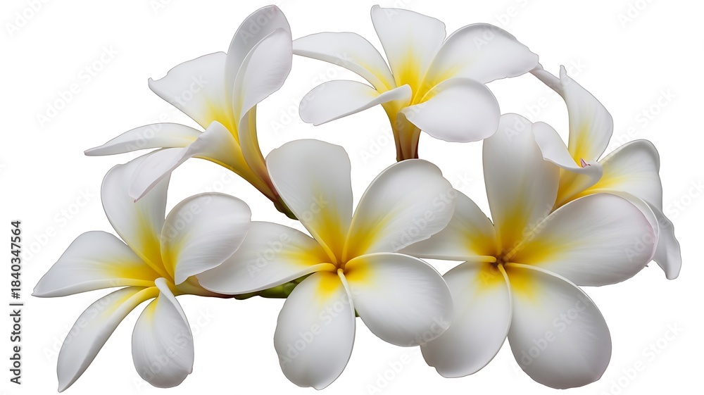 Naklejka premium White frangipani flower isolated on white background