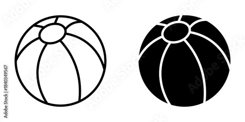  rubber ball icon with striped graphic vector icon