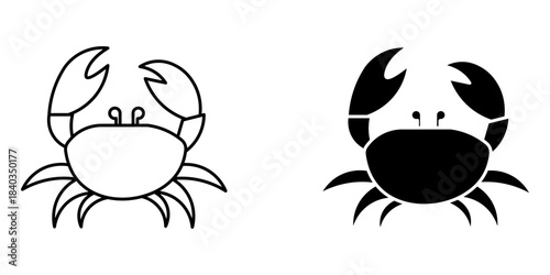  crab icon animal graphic icon vector