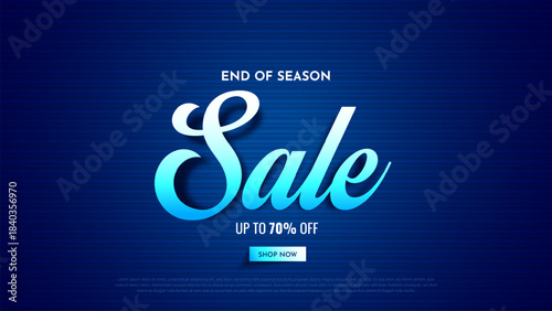 End of season Sale Promotion Banner background. Flash Sales template design for website and social media. Mega Sale promotion. 