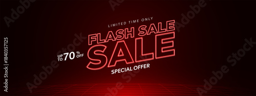 End of season Sale Promotion Banner background. Flash Sales template design for website and social media. Mega Sale promotion. 