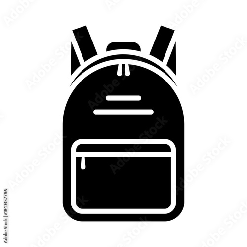 school bag icon, school bag icon with transparent background, isolated vector school bag icon design template, backpack icon symbol, best backpack icon design, eps10.