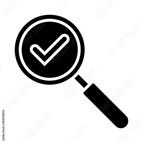 Checklist Magnifier Icon In Trendy Design Vector, Editable Stroke vector illustration, eps10