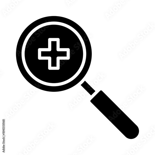 Magnifier plus icon, vector illustration, eps10