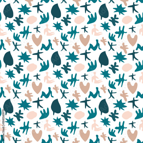 seamless pattern with abstract forms.