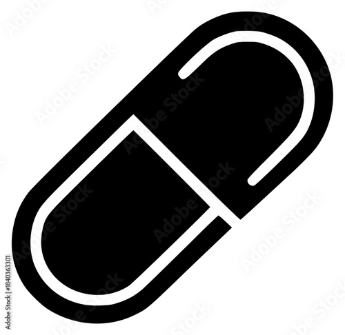 Capsule for taking medical medication vector illustration