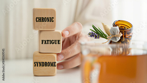 Chronic Fatigue Syndrome: Understanding ME/CFS & Natural Wellness. Holistic Health & Diagnosis Concept.