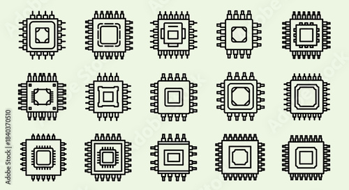 Collection of Microchips - A Variety of Integrated Circuit Designs.