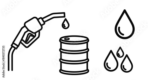 Crude Oil and Gasoline - A Visual Representation of the Petroleum Industry.