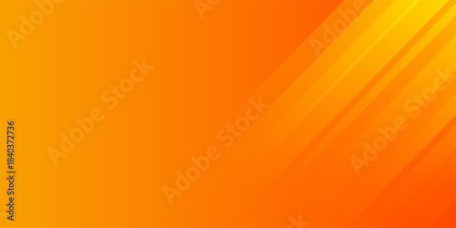 Abstract yellow and orange warm tone background with simply curve lines lighting element vector for presentation design
