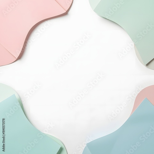 Pastel Paper Curve Frame