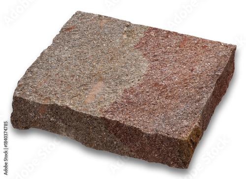 Photos Close-up of red porphyry slab with rough edges and warm tones—ideal for architecture, landscaping, and design