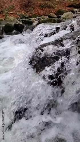 Water flowing into the river