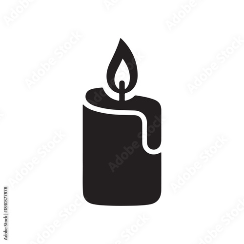 Candle Symbol: A stylized candle symbol, evoking feelings of warmth, light, and serenity.