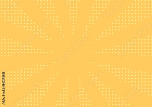 背景　ドット柄と集中線　オレンジ