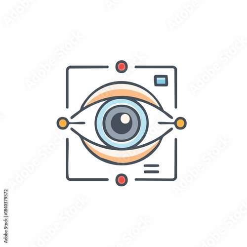 Eye Tracking Technology Concept Precision Sight Focus and Vision Analysis Data Capture