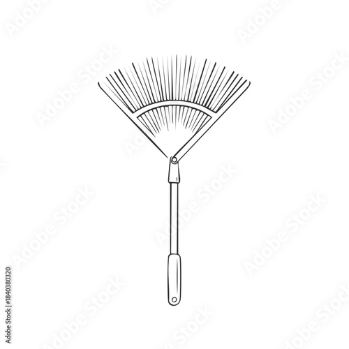Hand Drawn Style Cleaning Feather Duster Illustration for Dusting Cleaning Services