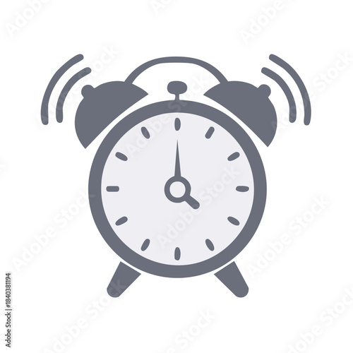 Ringing Alarm Clock Illustration Reminder Timekeeping Morning Wakeup Call Symbol Vector