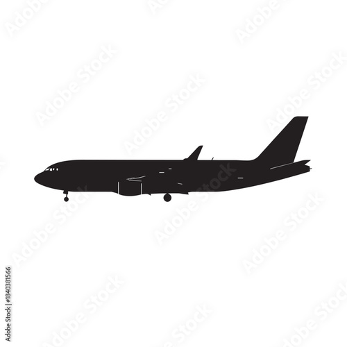 Airplane flying in the sky vector illustration