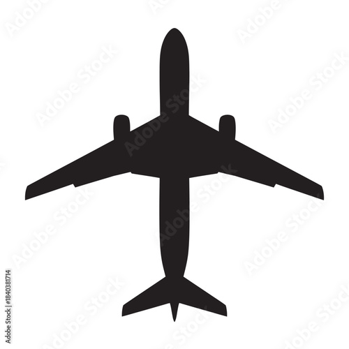 Airplane isolated on a white background illustration