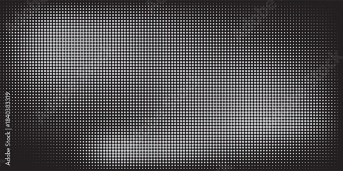Abstract Halftone Dot Pattern In Black And White For Digital Design And Art