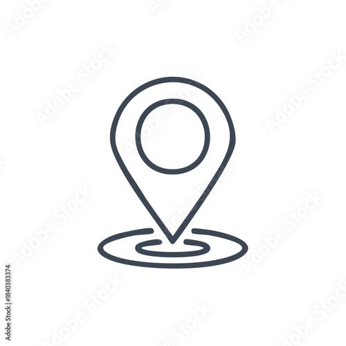 Location Pin Icon Navigation Pointer Mapping Symbol Destination Finding Guide