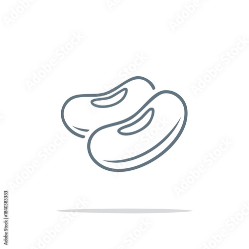 Soybeans Outline Illustration Two Soybeans Minimalist Line Art Soybean Vegan Food Ingredient Agriculture Symbol