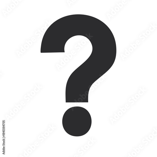 Question Mark Icon Isolated on White Background for Web Design and Uncertainty Concepts