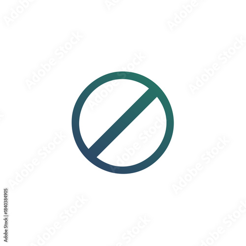 Prohibited Icon, Restriction Sign, No Entry Symbol, Circle with Diagonal Line, Warning Message