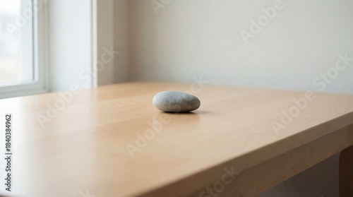 A smooth, weathered stone r...