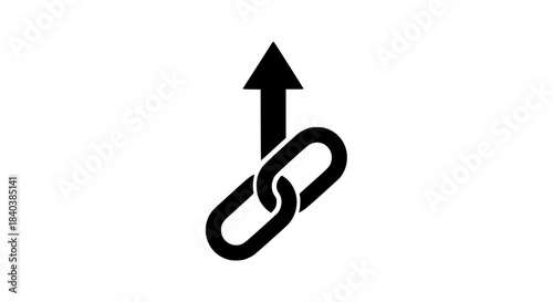 Direct hyperlink black white icon symbol mark 