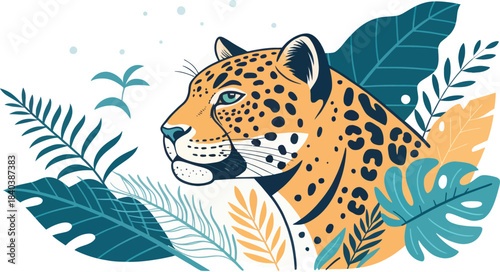 Bold Jaguar Icon Vector Flat Design