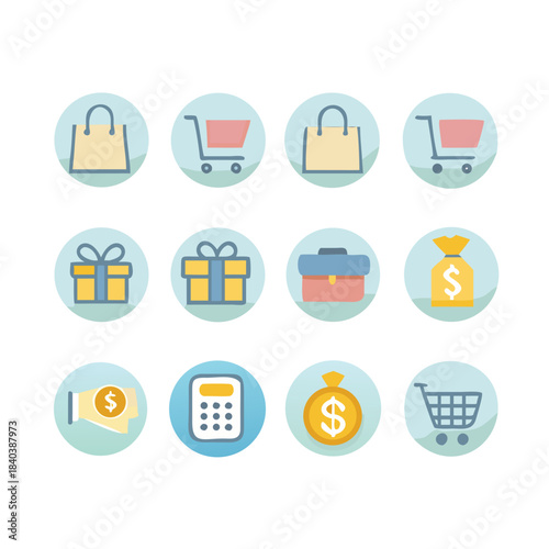 Shopping Line Vector Icons – Editable Outline Icon Set