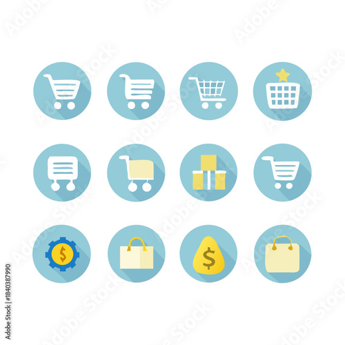 Shopping Line Vector Icons – Editable Outline Icon Set