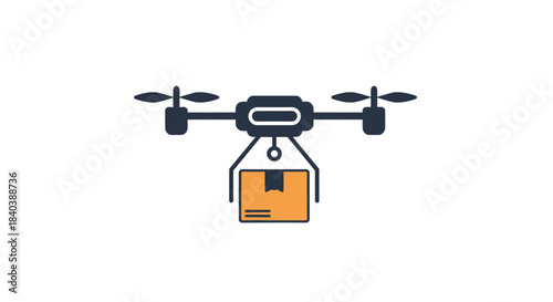 Drone Delivering Package - Modern Delivery Technology and Innovation.