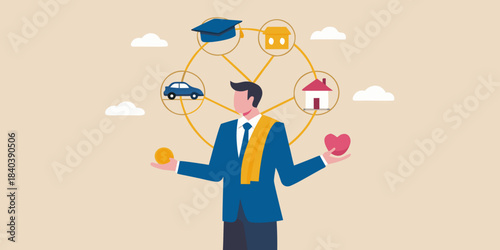 Balancing life s priorities education career home love and financial stability