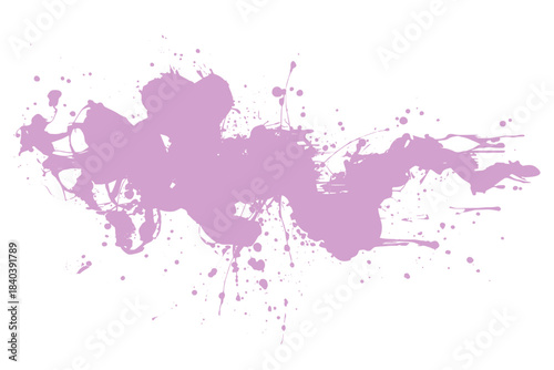 Pastel purple paint splatter on transparent background