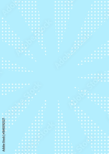 縦の背景　ドット柄と集中線　水色