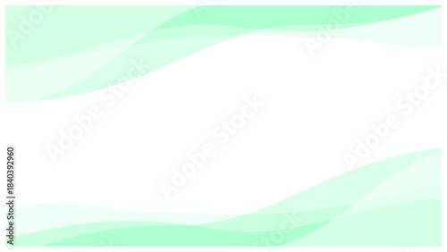 シンプルなウェーブ背景フレーム パステル 緑
