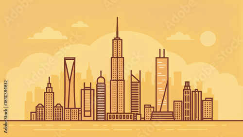 Smoggy City Skyline Icon