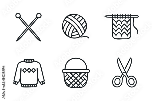 Knitting tools and supplies for a cozy winter project