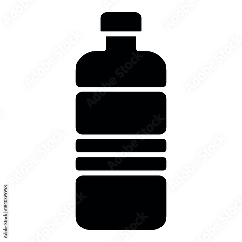 Water Bottle Icon Template – Clean Hydration Symbol