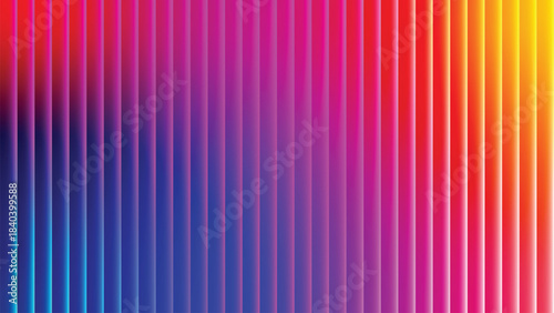 abstract gradient background with labeled simulation path and colorful vertical stripes from blue to yellow