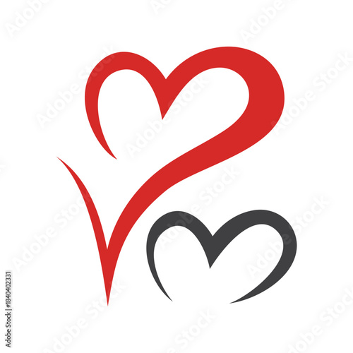 valentine heart love logo