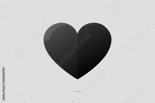 Red heart icon made of paper triangles vector illustration