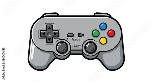 Retro gaming fun with a classic gamepad, perfect for game design projects or celebrating the golden age of video games, bringing nostalgic vibes!
