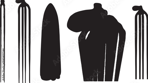 a collection of black silhouettes depicting various human figures in different poses on transparent background silhouette high quality professional detailed modern elegant stylish clean crisp vibrant
