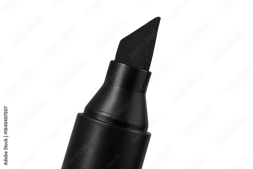 Fototapeta premium Black felt-tip marker pen angled tip over transparency