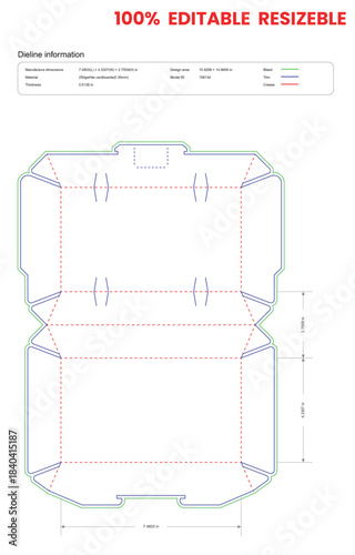 hamburger Box template box dieline die lines packaging custom dieline  box cardboard box dieline pizza box dieline printable product packaging layout,
