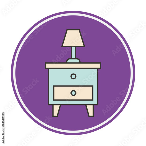 Nightstand with Lamp